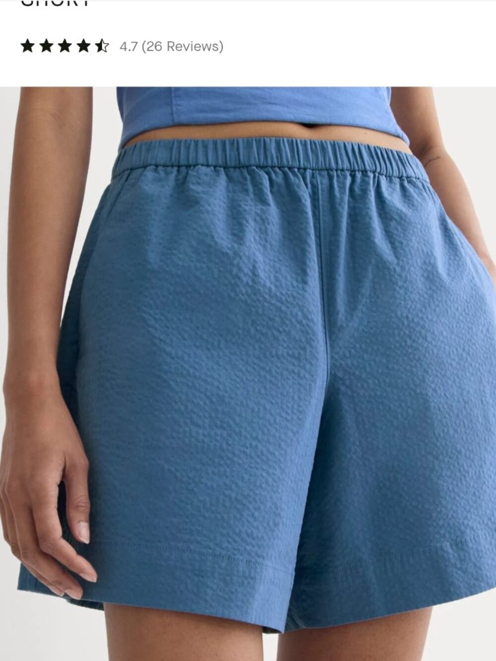 Everlane The Seersucker Pull-On Short